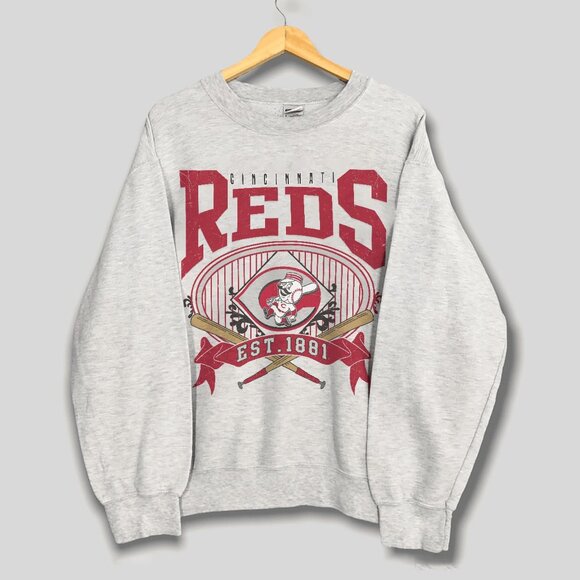Cincinnati Reds Baseball Sweatshirt Retro MLB Cincinnati Reds Unisex Shirt Tee - Picture 1 of 2